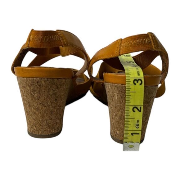 Mootsies‎ Tootsies Mustard Yellow Sandals Shoes Wedge Cork Sz 8.5 - Picture 6 of 7